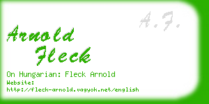 arnold fleck business card